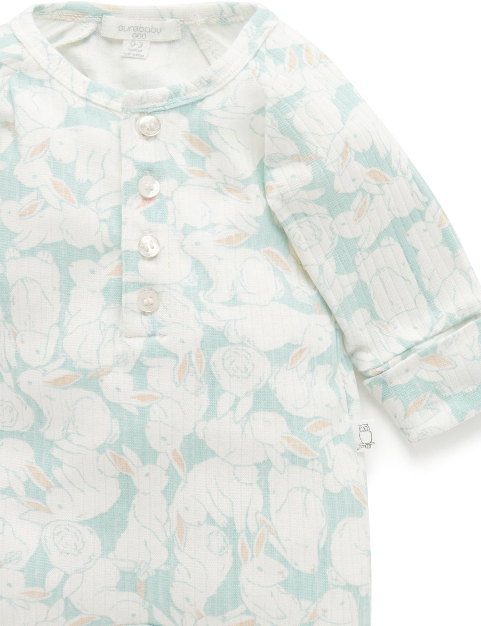 Henley Footless Onesie - Hop To It