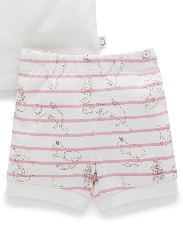 Ruffle PJ Set - Purrfect Friends