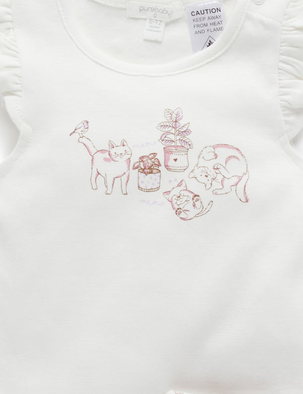 Ruffle PJ Set - Purrfect Friends