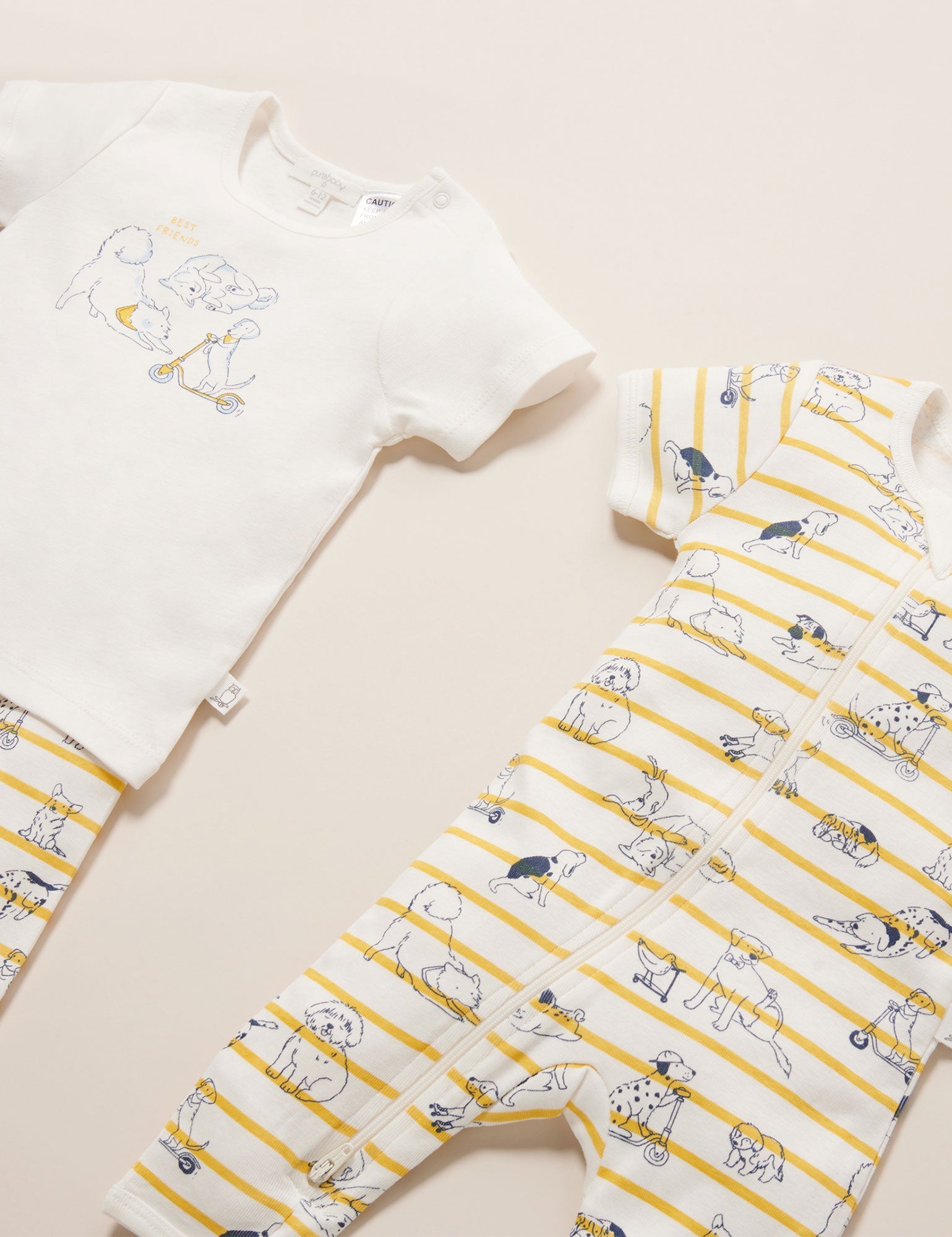 Zip Footless Sleepsuit - Best Friends