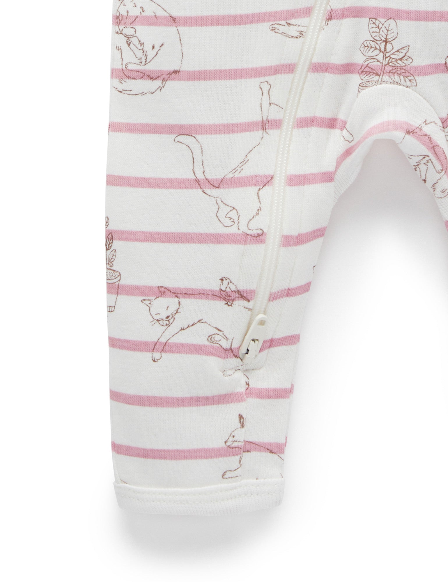 Zip Footless Sleepsuit - Purrfect Friends