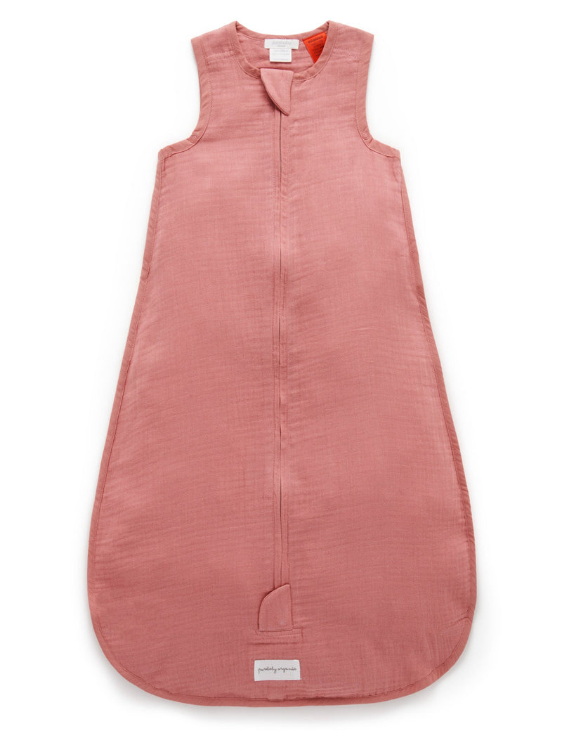 Crinkle Muslin Sleepbag - Crabapple