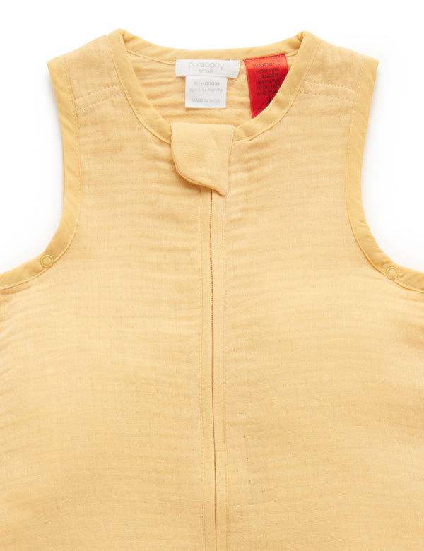 Crinkle Muslin Sleepbag - Gold