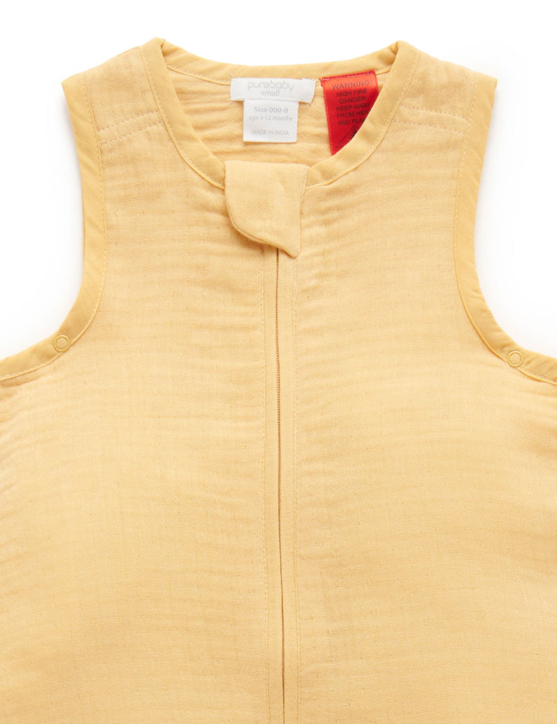 Crinkle Muslin Sleepbag - Gold