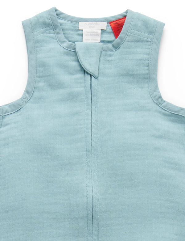Crinkle Muslin Sleepbag - Sage