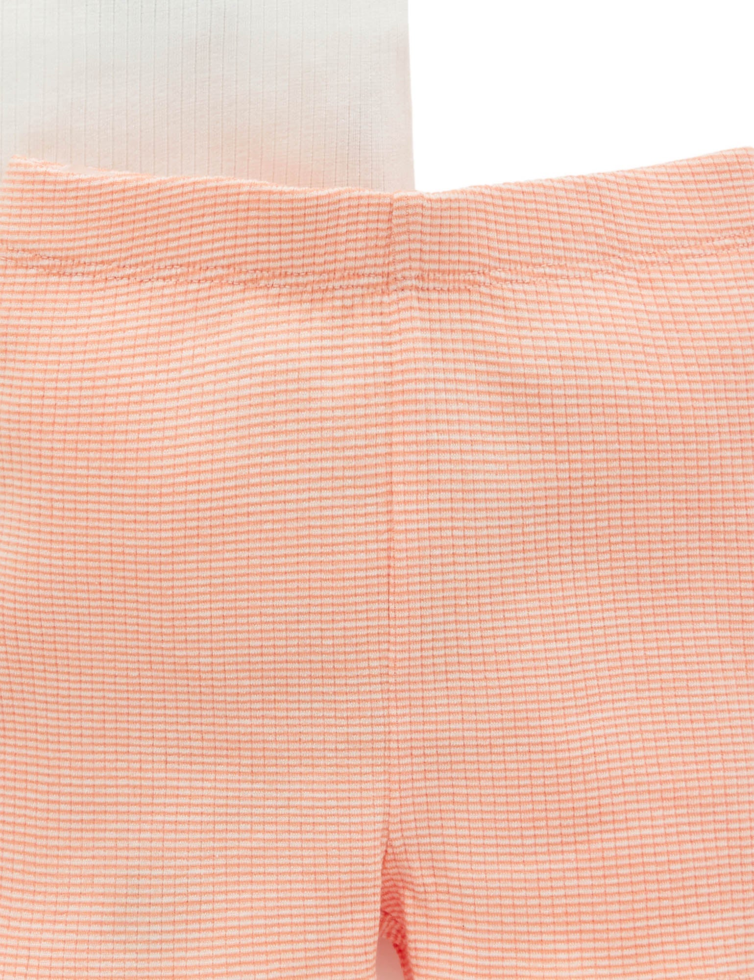 Rib Short PJ Set - Orange Stripe