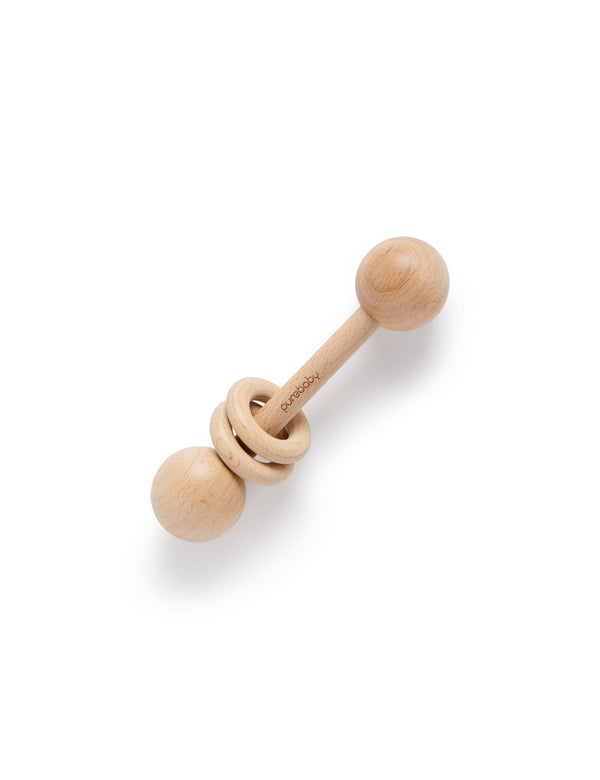 Wooden Rattle - NATURAL