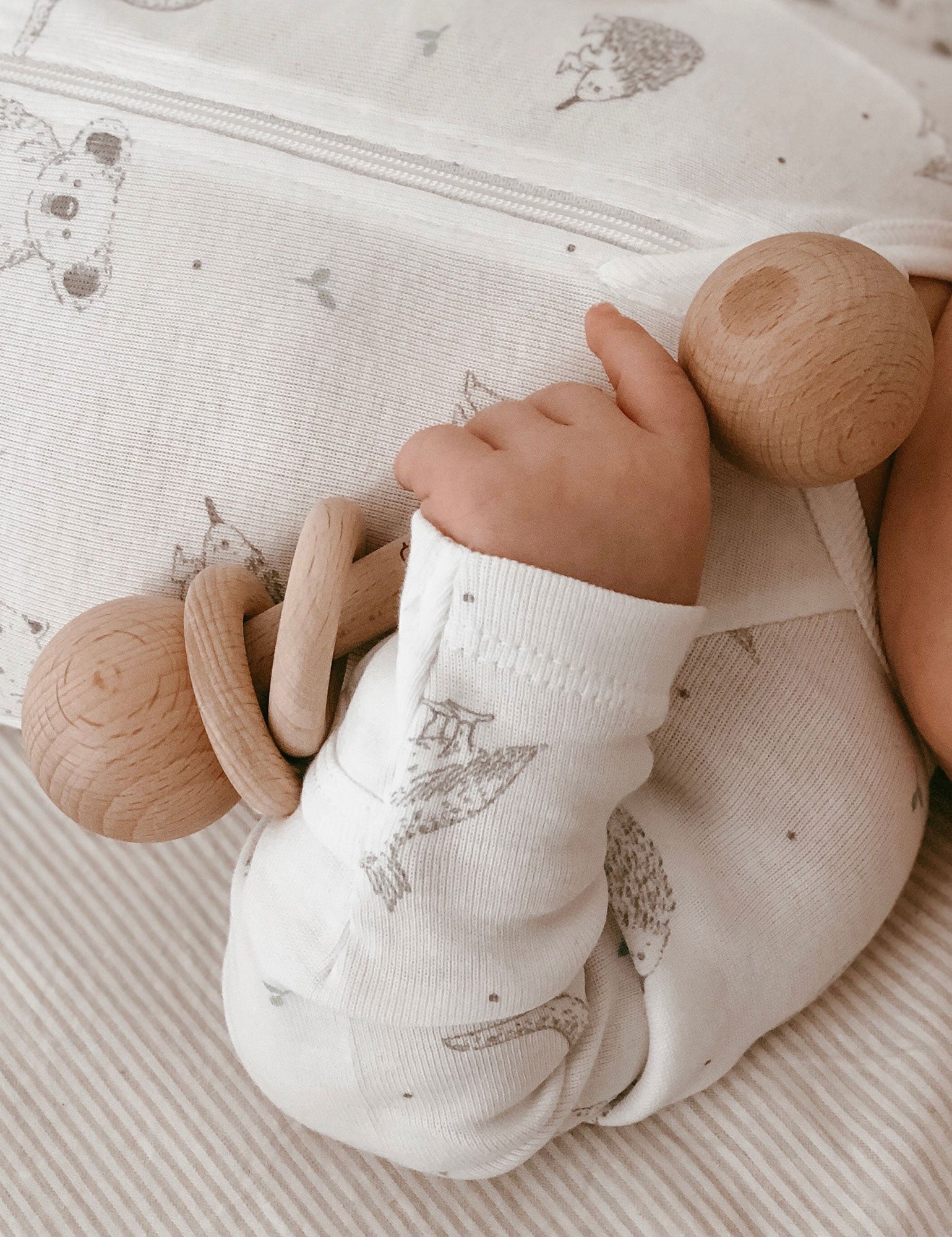 Wooden Rattle - NATURAL