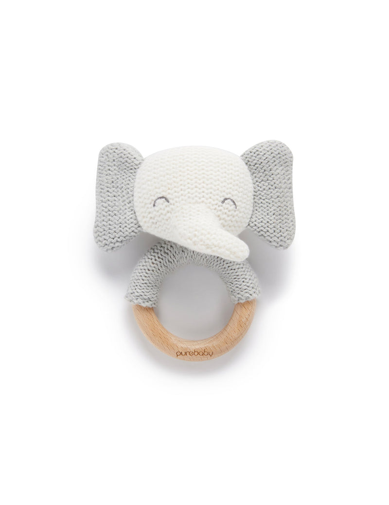 Elephant Rattle - Grey