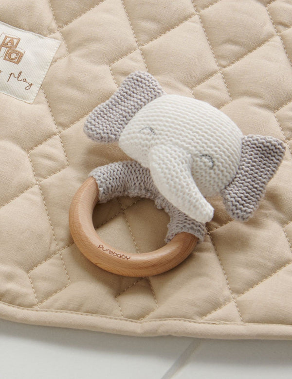 Elephant Rattle - Grey