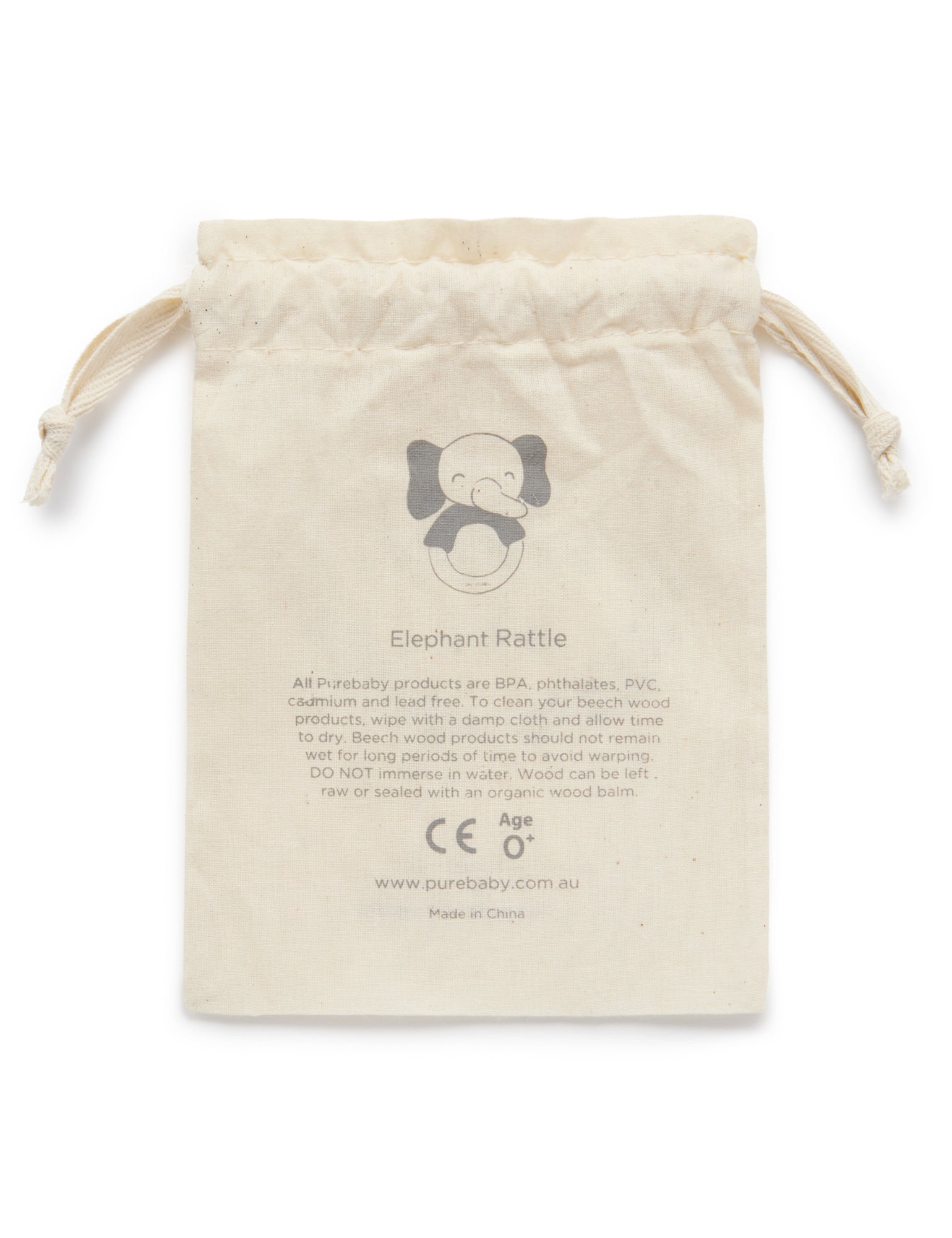 Elephant Rattle - Grey