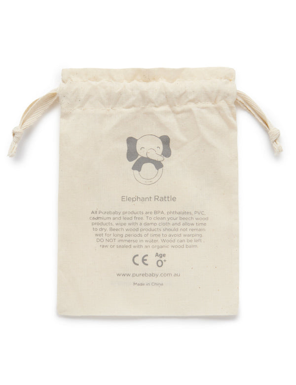 Elephant Rattle - Grey