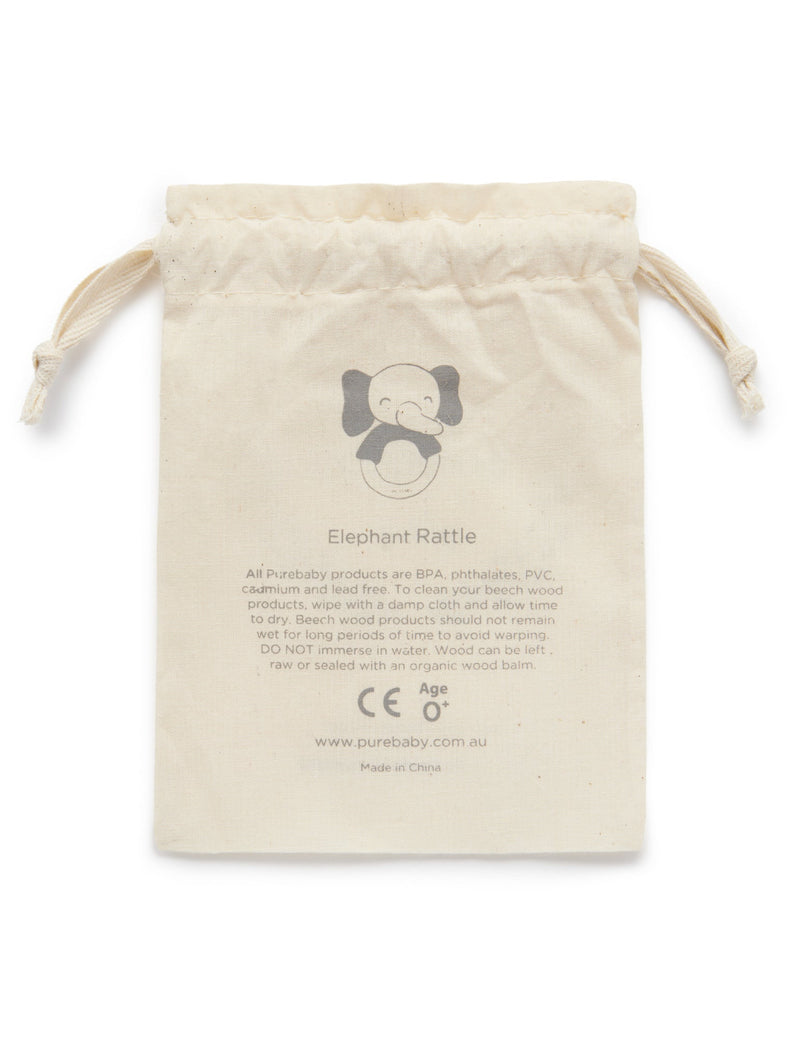 Elephant Rattle - Grey