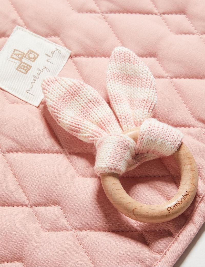 Rabbit Ear Teether - Pink