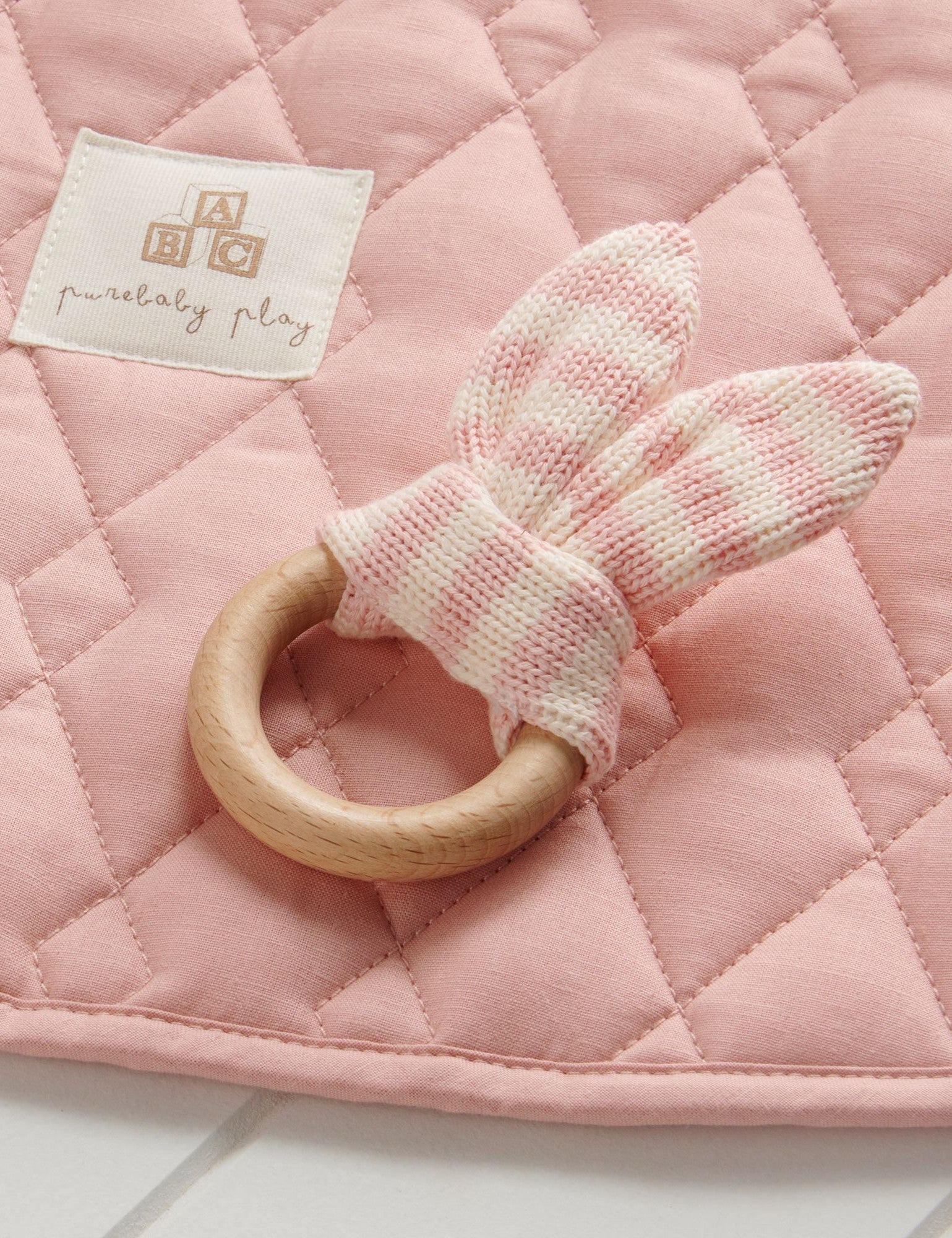Rabbit Ear Teether - Wild Rose