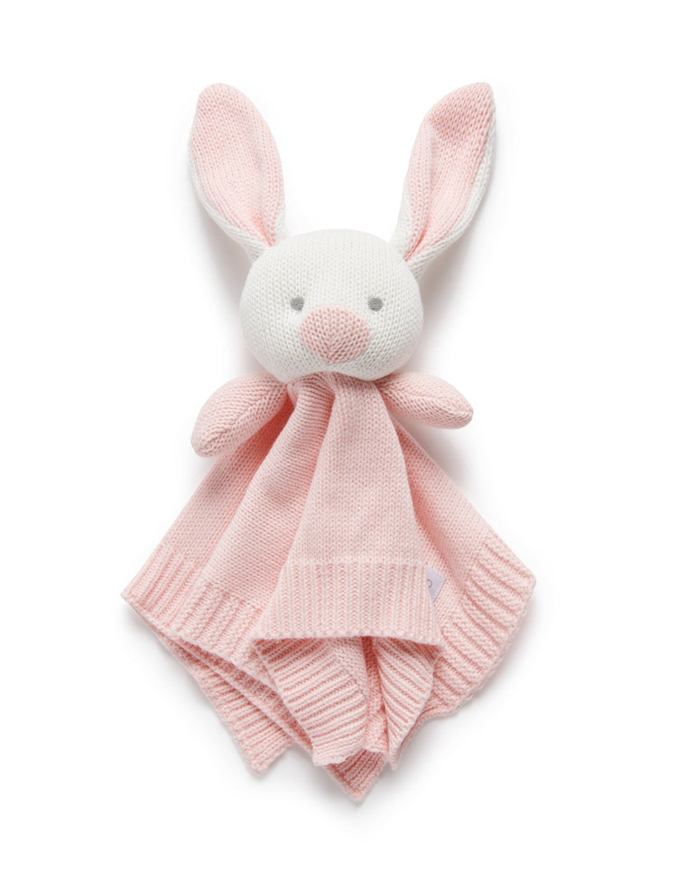 Knitted Rabbit Comforter - PINK