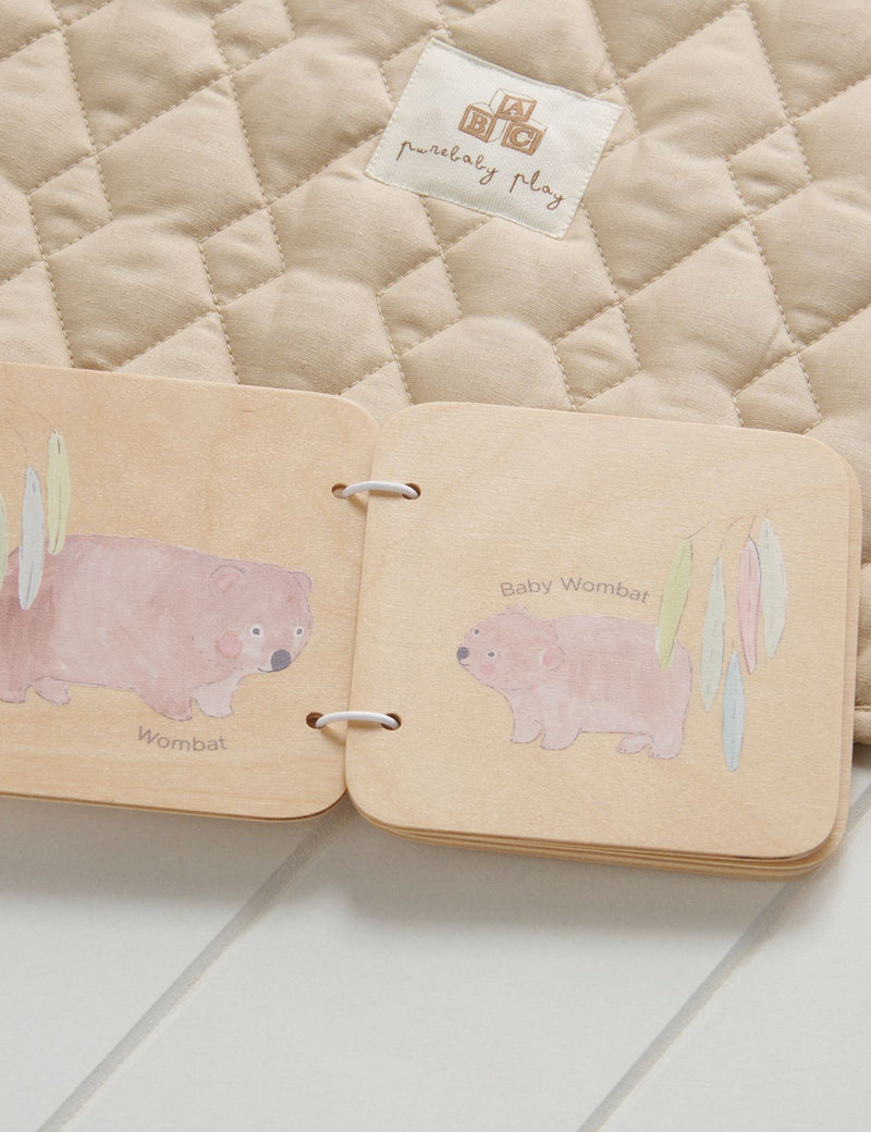 Wooden Book Australian Animal - Natural