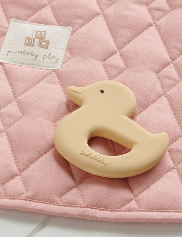 Duck Teether - CREAM - hello test