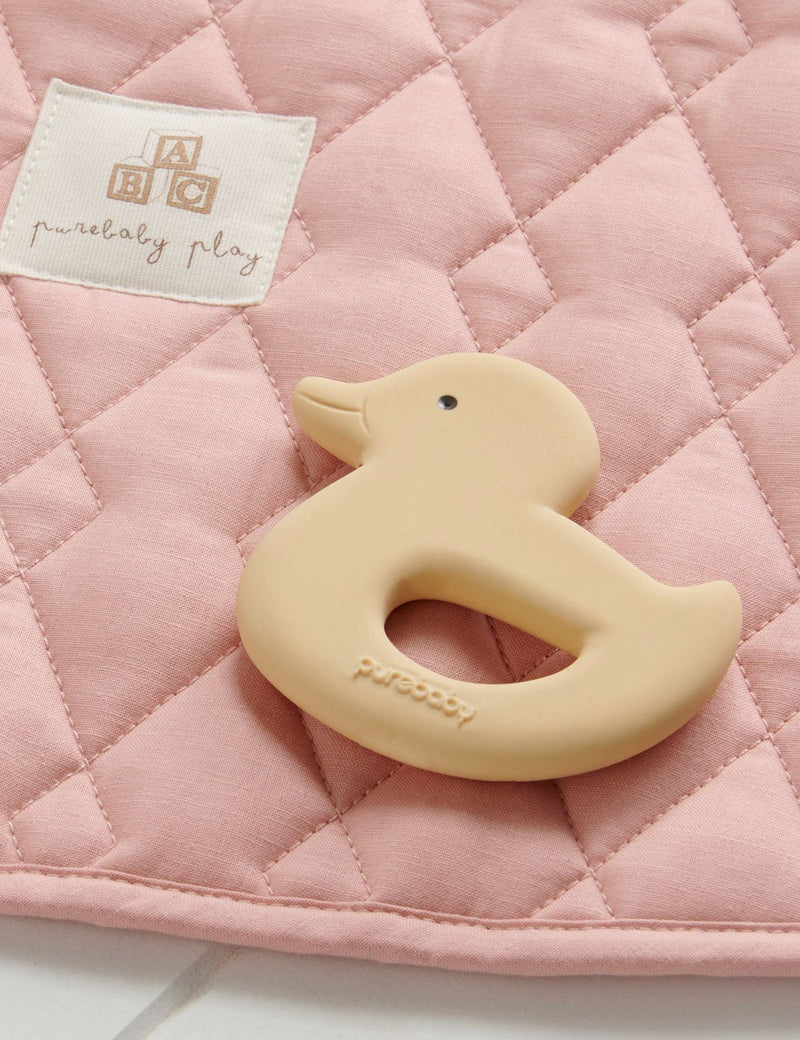 Duck Teether - CREAM - hello test