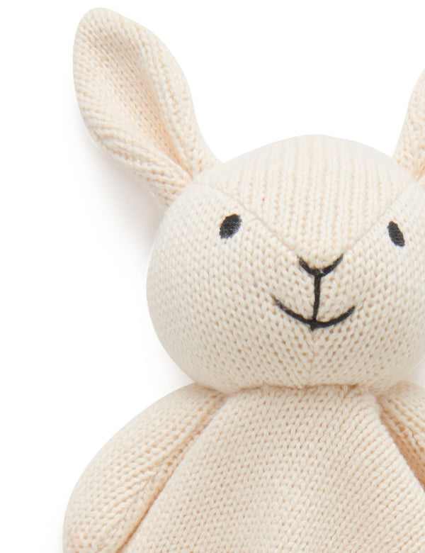 Knitted Bunny Comforter - Cloud