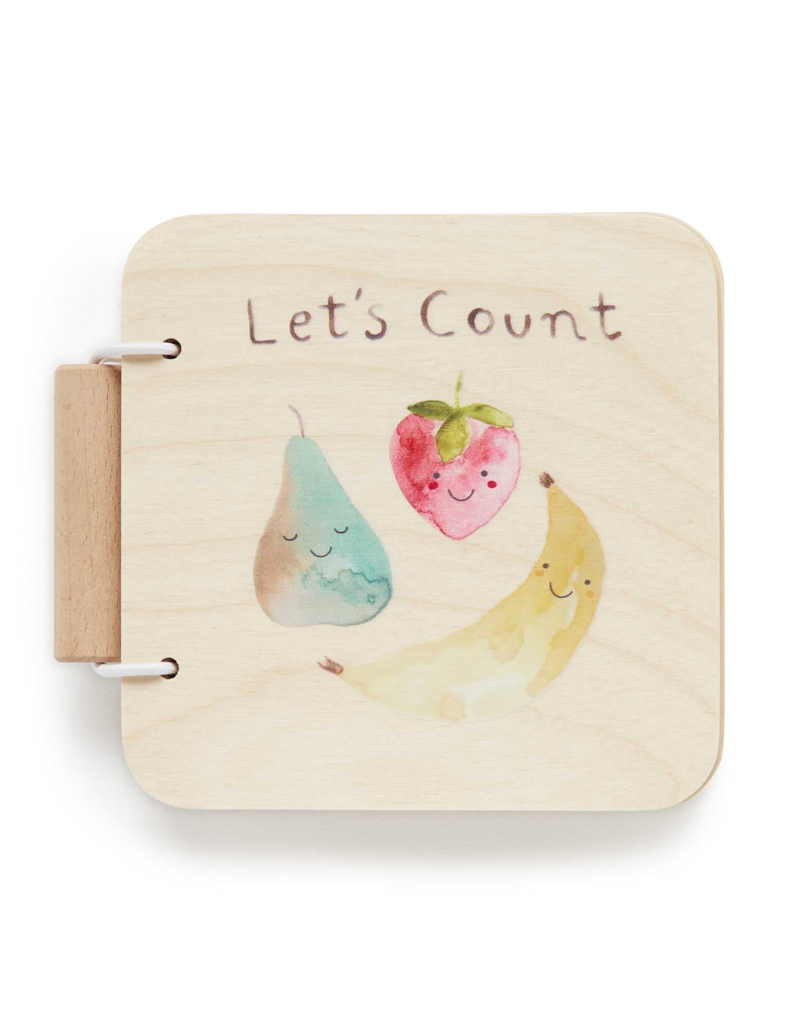 Let's Count Wooden Book - Natural