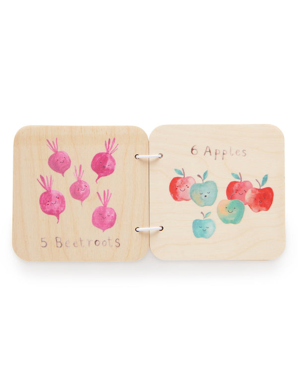Let's Count Wooden Book - Natural