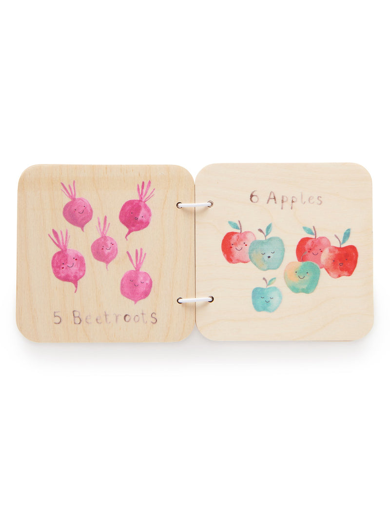 Let's Count Wooden Book - Natural