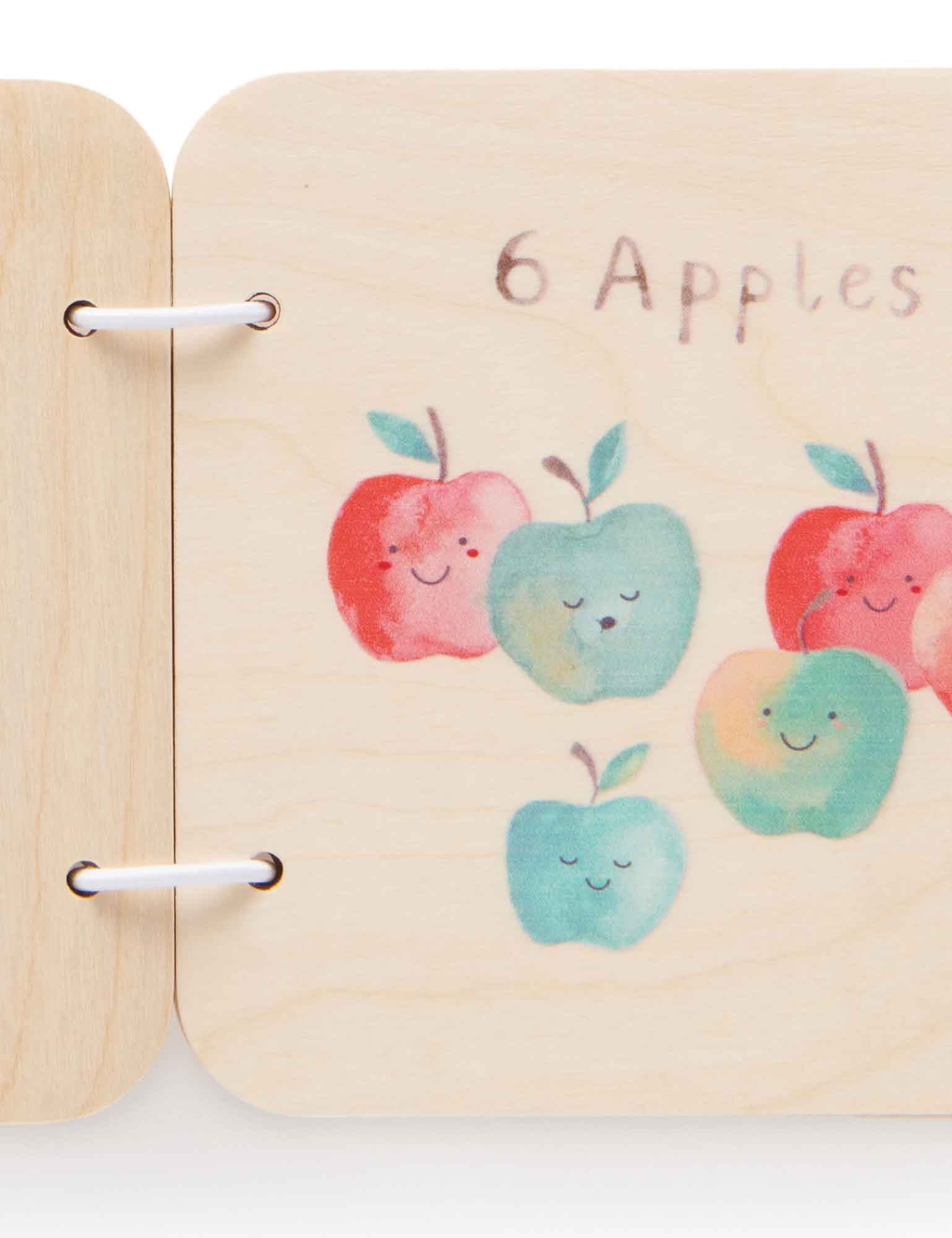 Let's Count Wooden Book - Natural