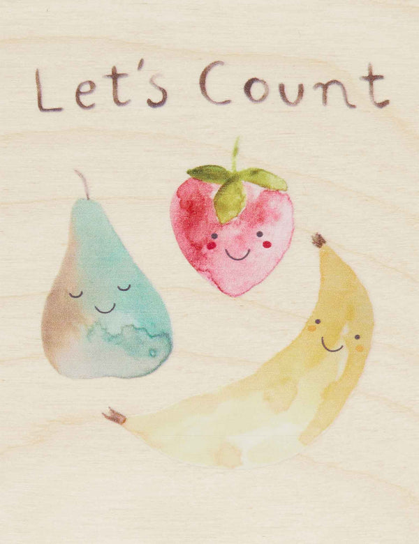 Let's Count Wooden Book - Natural