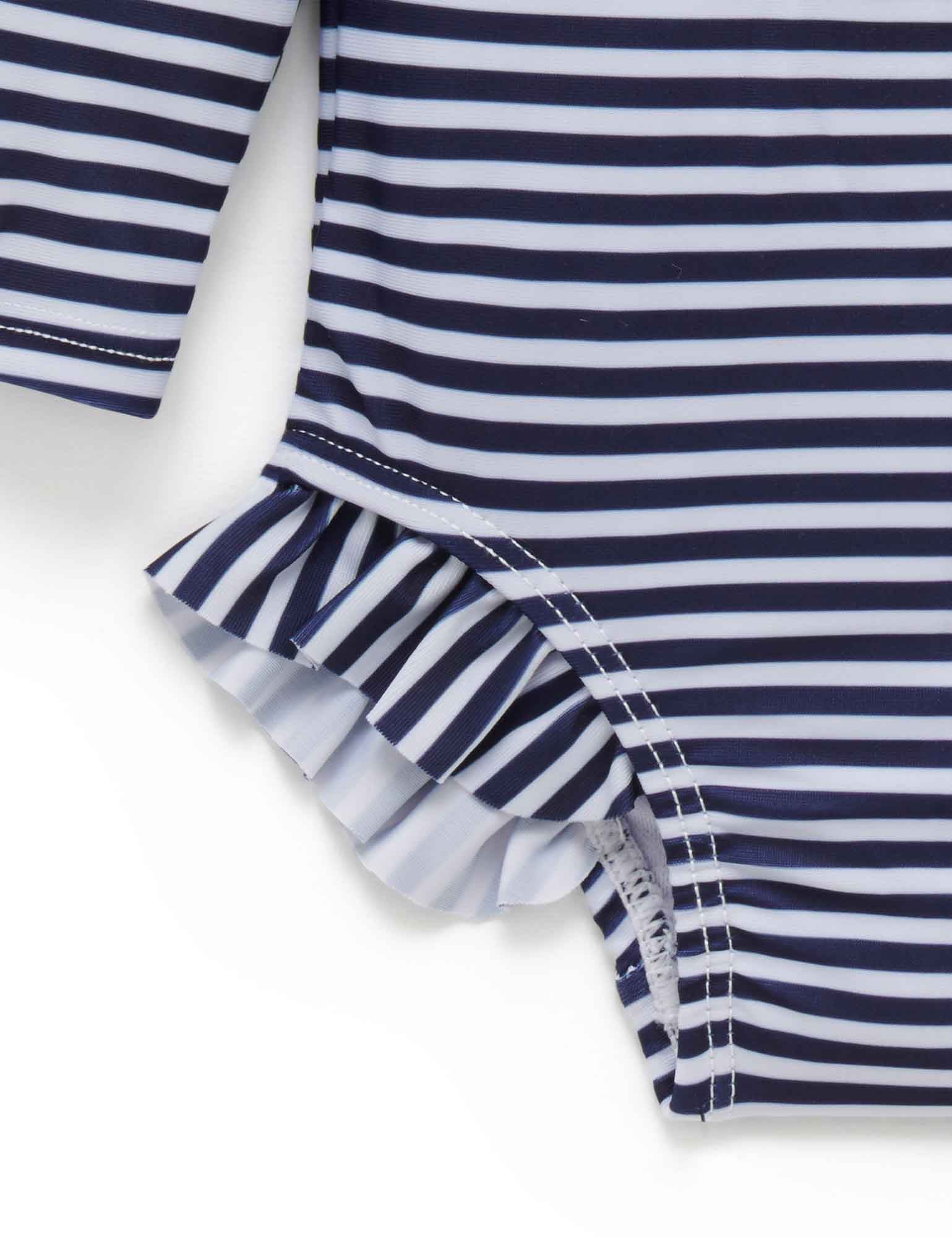 L/Slv One piece rashie - French Stripe Print