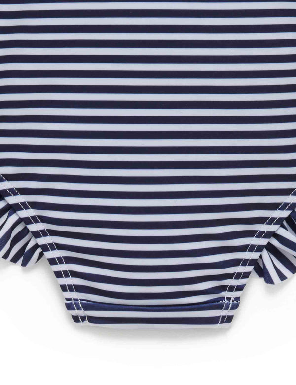 L/Slv One piece rashie - French Stripe Print