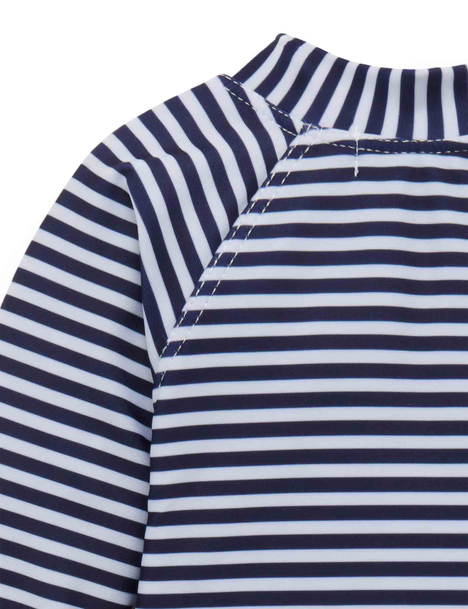 L/Slv One piece rashie - French Stripe Print
