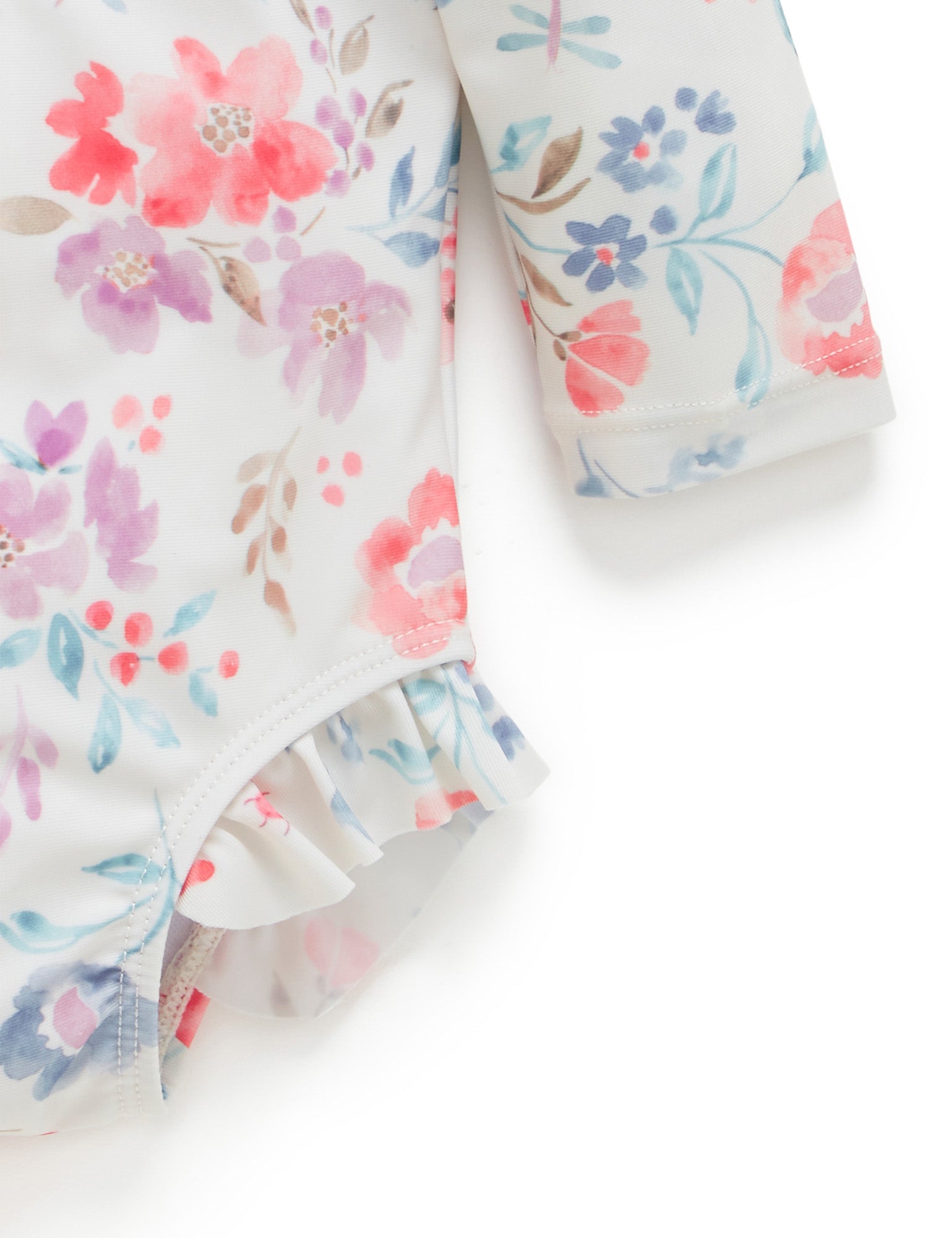 Printed L/S Swimsuit - Full Bloom Print