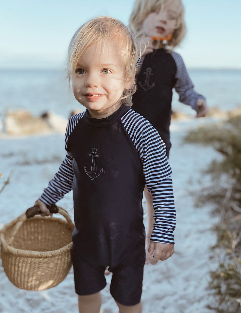 L/S Sunsuit - French navy