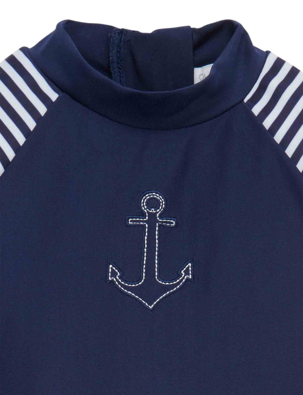 L/S Sunsuit - French navy