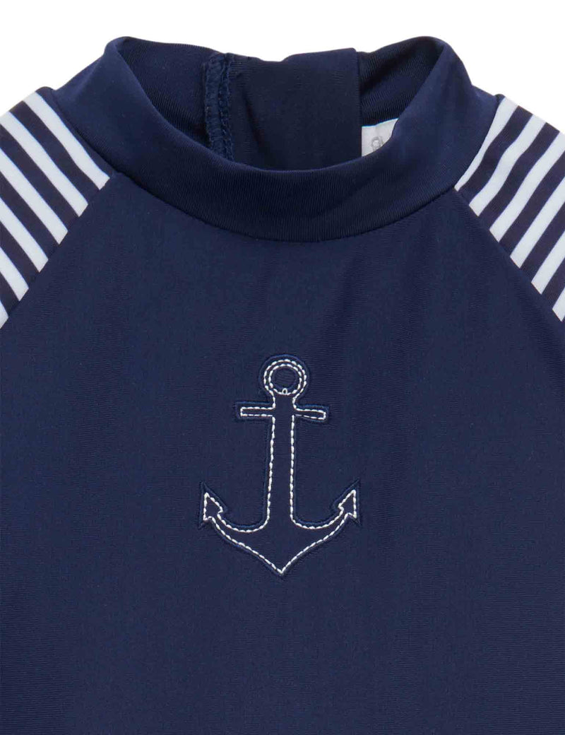 L/S Sunsuit - French navy