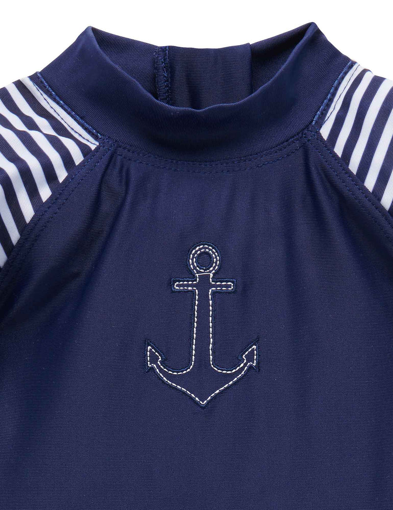 S/Slv Rashie set - French Stripe Print