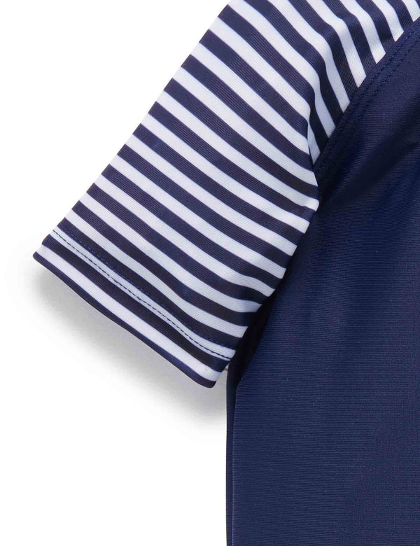 S/Slv Rashie set - French Stripe Print