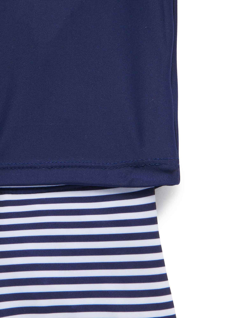 S/Slv Rashie set - French Stripe Print