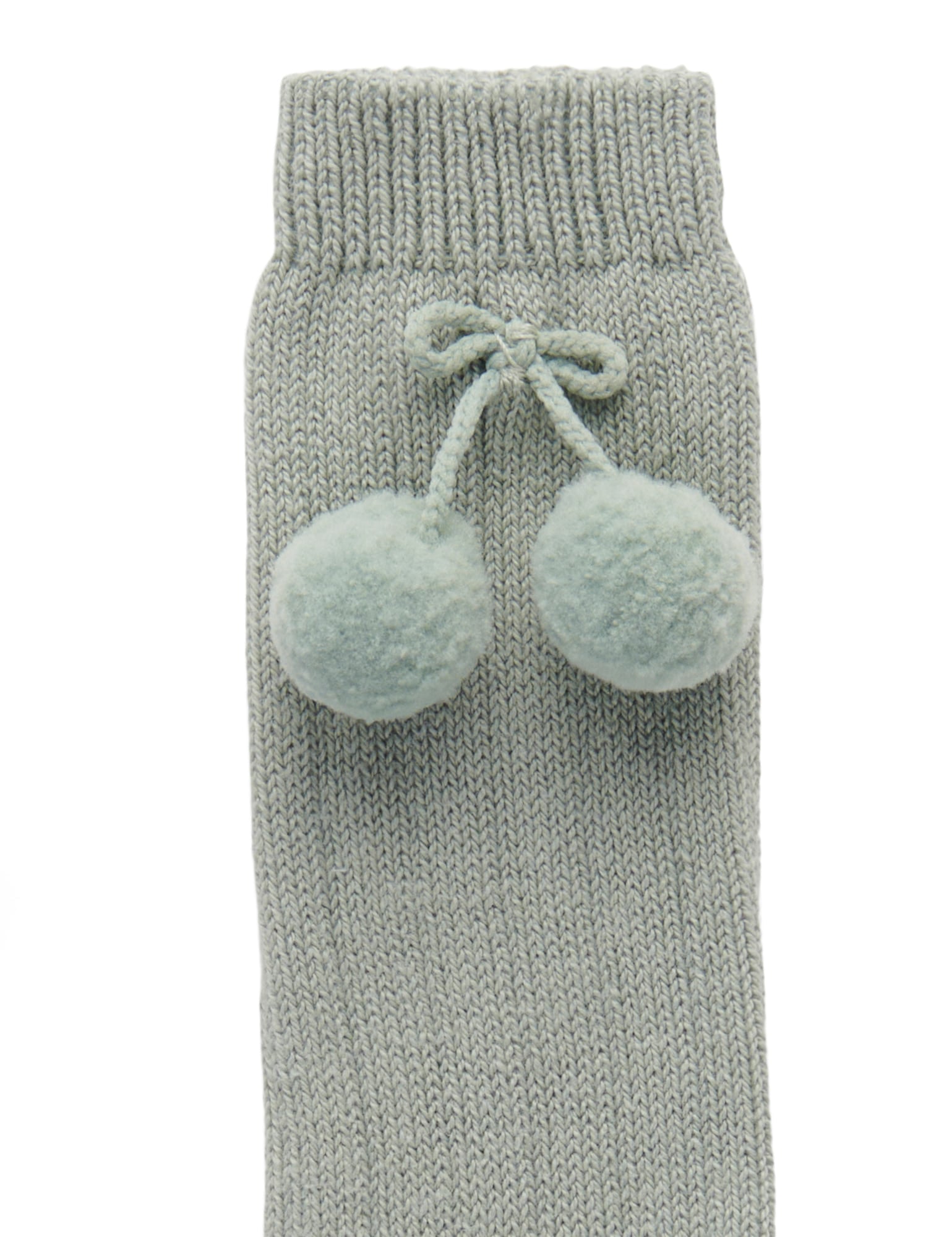 Pom Pom Knee Sock - Verde Ceco