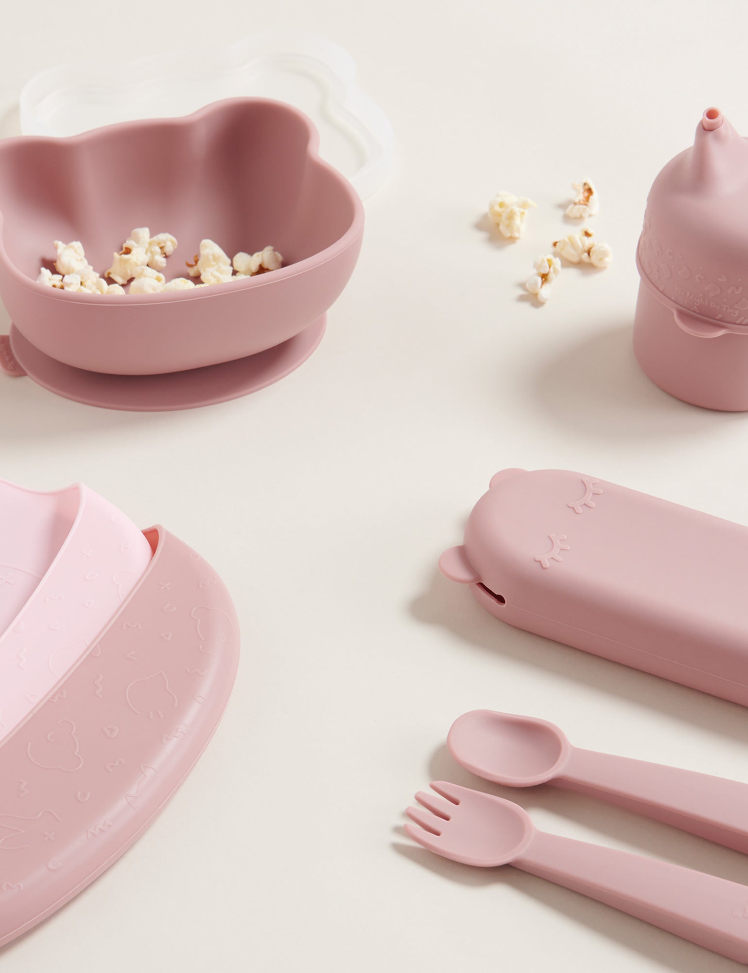 Foodie Fork & Spoon Set - Dusty Rose