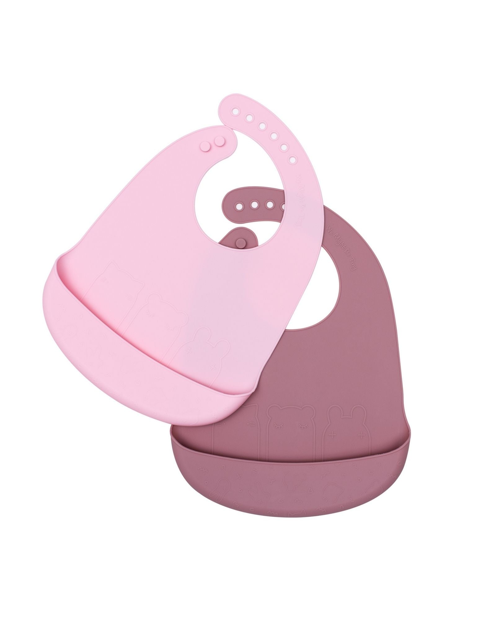 Catchie Bib 2pk - Dusty Rose